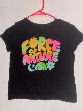 Old Navy Black Short-Sleeve 'Force of Nature' Tee - Neon Graphic